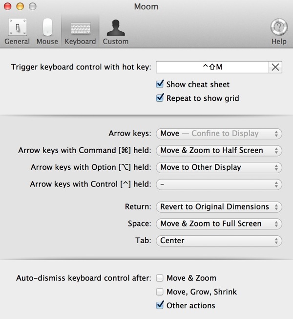 Keyboard Control Episode 4 Resizing Windows With Moom For Mac - Macdrifter